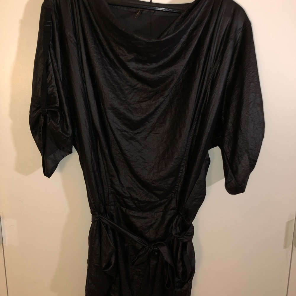 NWOT BCBGMAXAZRIA Drape Neck Sheen Dress - Picture 3 of 3